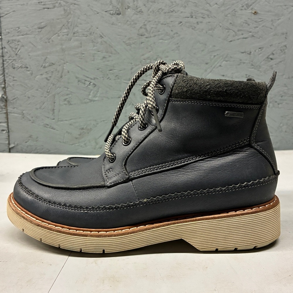Clarks Boots Women's 6.5M Navy Leather Waterproof Ankle Winter Hiking Outdoor - Picture 9 of 15